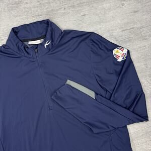 KJUS Jacket Mens L Blue Dorian Half Zip Pullover 2020 USA Ryder GOLF Cup Preppy